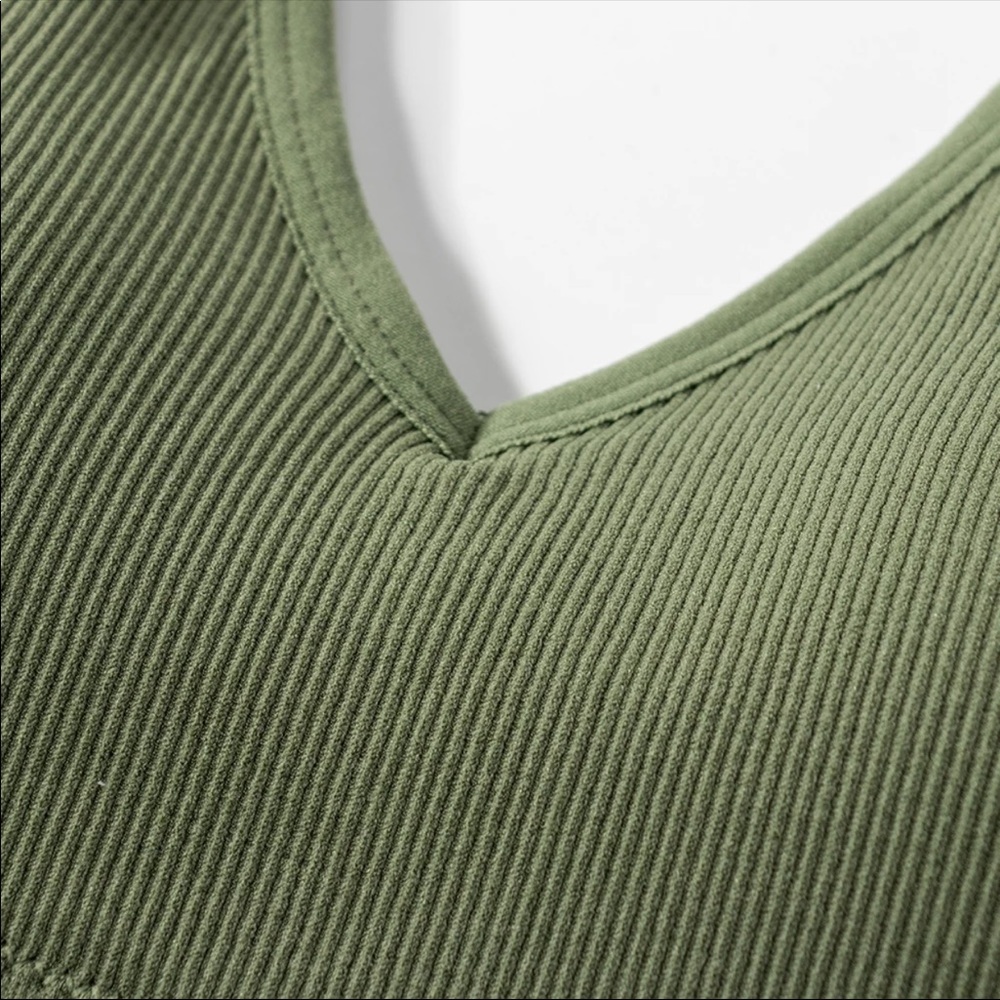 PADDED LOW BACK BRALET - OLIVE - Picture 3 of 5